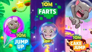 Tom Jump Up VS Talking Tom Farts VS Tom Cake Jump - Walkthrough - Gameplay iOS, Android