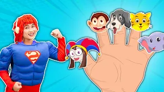 Superhero Finger Family Song🖐️Finger Family Collection  + More Nursery Rhymes by Dominoka Kids Song