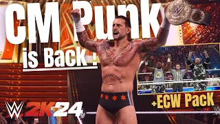 WWE 2K24 CM Punk ECW Pack DLC (Finisher + Entrance + Winning Motion)
