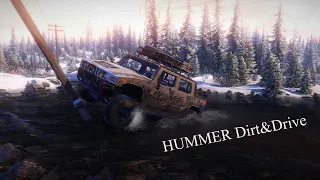 Hummer H2 SUT POV Forest Drive. Snowrunner.