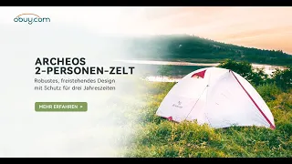 Obuy Archeos 2-Personen-Zelt Militärgrün & Elfenbeinweiß