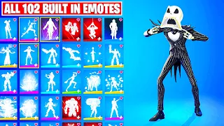 ALL 102 BUILT-IN EMOTES IN FORTNITE BATTLE ROYALE!