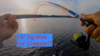 Catching CRAPPIE On A *14ft* JIG POLE!!
