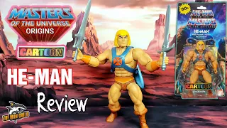 Masters of the Universe Origins Cartoon He-man Figure Review and Parts Swapping!