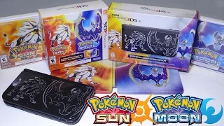 Unboxing Pokemon Sun & Moon SteelBook Set AND Solgaleo Lunala Black Edition New Nintendo 3DS  XL