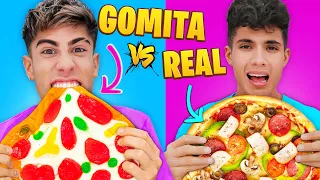 GOMITA GIGANTE vs COMIDA REAL !! 🍕 🍭