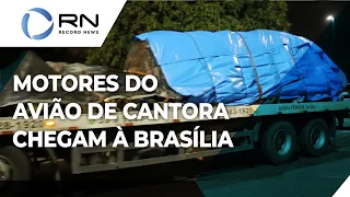 Motores do avião de Marília Mendonça chegam à Brasília