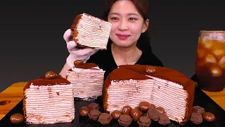 🍫Tiramisu crepe😋 [Tiramisu crepe cake, Chocolate ball] Mukbang😘