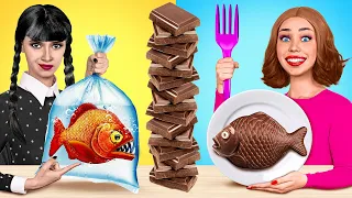 Défi Chocolat vs Réalité Nourriture avec Wednesday Addams | Moments Marrants par Multi DO Challenge