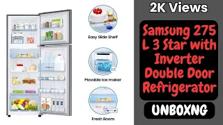 Samsung 275 L 3 Star with Inverter Double Door Refrigerator Unboxing | Samsung  Refrigerator Unboxin