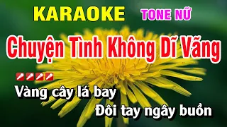 Karaoke Chuyện Tình Không Dĩ Vãng Tone Nữ Nhạc Sống | Hoàng Luân