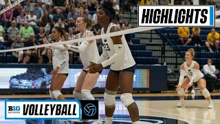 Penn State at Iowa | Highlights | Big Ten Volleyball  | Oct. 15, 2022