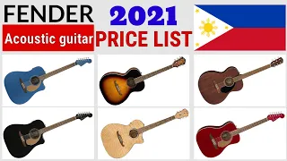 Fender Acoustic Guitar Price List Philippines 2021