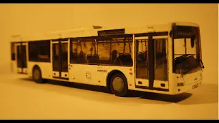 Сборка масштабной модели автобуса МАЗ-203.085 от  AVD Models в масштабе 1:43