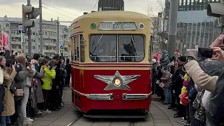 Парад трамваев в Москве 6 апреля 2024 года полное видео