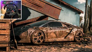 Rebuilding a Lamborghini Sesto Elemento - Forza Horizon 5 || Logitech g29 Gameplay