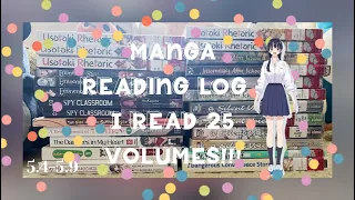 New Manga Reading Log | 25 Volumes Total