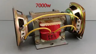 I Make 220v Free Electric Generator With Speaker Tools Use Transformers