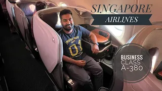 Gourmet Experience in the Sky - Singapore airlines Business class flight A-380 (Bom - Brisbane)