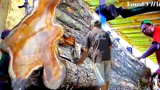 Extraordinary Star Wood Cutting Process || Sawmill | woodworking