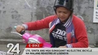 LTO, sinita ang mga gumagamit ng electric bicycle na walang rehistro at lisensya