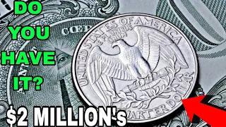 DO YOU HAVE THESE TOP 4 SUPER RARE WASHINGTON QUARTER DOLLAR WORTH OVER 2 MILLIONS!