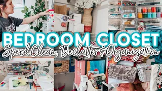 Bedroom Closet Declutter & Organize With Me 2023 | Small Space Organization Ideas | Speed Cleaning