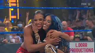 Bianca Belair and Sasha Banks Vs Carmella and Zelina With full ending Smackdown July 30th 2021