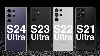 Samsung Galaxy S24 Ultra Vs Samsung Galaxy S23 Ultra Vs Samsung Galaxy S22 Ultra Galaxy S21 Ultra