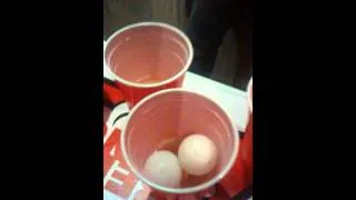 Epic Beer Pong Double in Slow Motion