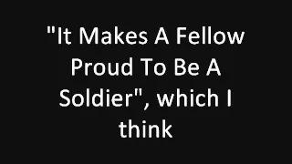 Tom Lehrer: It Makes A Fellow Proud To Be A Soldier (concert live) (1959)