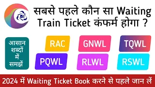 पहले सभी Waiting List का मतलब जानें फिर Ticket Book करें | Gnwl kya hota hai | Pqwl kya hota hai