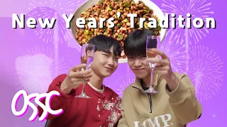 Koreans Try 5 Steps of American New Years' Tradition | 𝙊𝙎𝙎𝘾