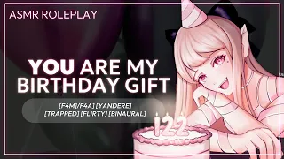 Yandere invites you over for her birthday ♡ [F4A] [ASMR] [British] [Trapped] [Flirty] [Whispers]