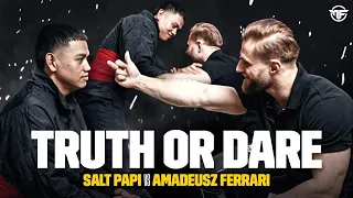 Salt Papi vs Amadeusz Ferrari | TRUTH OR DARE | Misfits Boxing