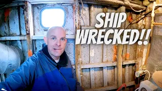 116 серия - Начало реставрации худшего места на этой гнилой лодке! #реставрация лодок #ремонт лодок