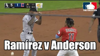 José Ramírez Knocks Down Tim Anderson!