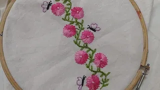 Simple Border Embroidery Design || hand embroidery border design