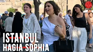 Istanbul 2023 Fatih Tourist District-Hagia Sophia-Sultanahmet-Exciting Walking Tour 4k