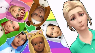 7 TODDLERS VS ONLY 1 SIM 🧸#2 - The Sims 4 - Potty Training🚽