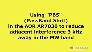 AOR AR7030 PBS use