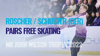 ROSCHER / SCHUSTER (GER) | Pairs Free Skating | Sheffield 2022 | #GPFigure