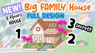 NEW UPDATE BIG FAMILY HOUSE with 3 Floors Not FREE 👨‍👩‍👧‍👦🏡 TOCA BOCA House Ideas | Toca Life World