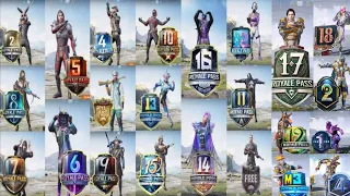 PUBG MOBILE ALL SEASON ROYAL PASS SEASON 1 TO C1S2 M4 ROYAL PASS REWARD ALL SEASON PUBG MOBILE #PUBG