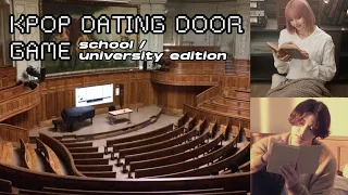 kpop dating door game (school edition: popular and nugu groups, bg + gg, hard rounds)