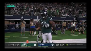 Javon Hargrave Strip Sack Leads to a Touchdown I Eagles vs Cowboys MNF