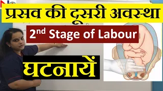 2nd Stage of Labour in Hindi (हिंदी) | Physiological Events & Clinical Findings | Nursing Lecture