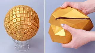 Fantastic Golden Cake Decorating You Can't Ignore | 10+ Birthday Cake Decorating Recipe