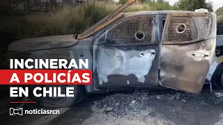 Tres policías fueron emboscados, asesinados e incinerados dentro de una patrulla en el sur de Chile