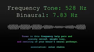 528 Hz Solfeggio Frequency + 7.83 Hz Binaural Beats